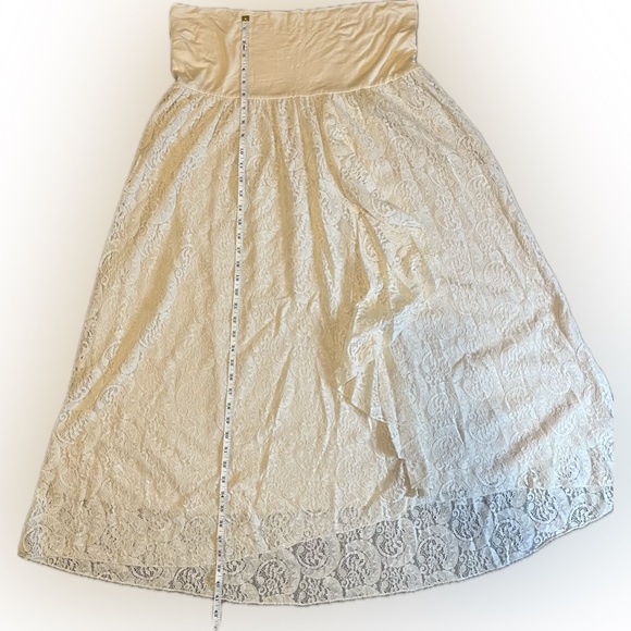 Paisley Vine Lace Skirt Cottage Cream size 2X - Picture 5 of 8